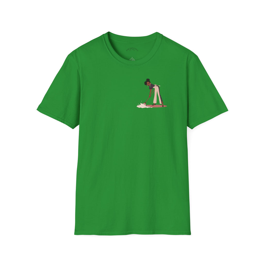 T-Shirt — Minimalist Woman Cleaning Illustration Tee