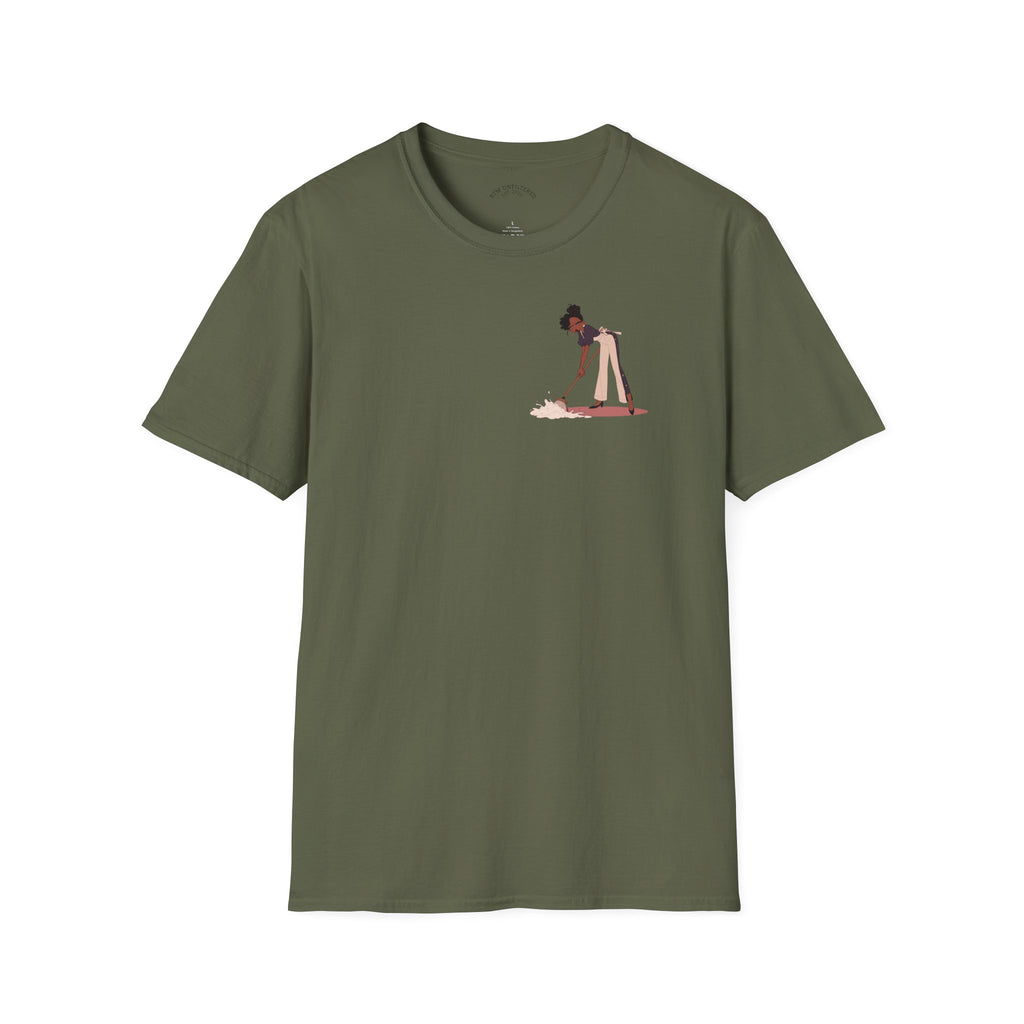 T-Shirt — Minimalist Woman Cleaning Illustration Tee