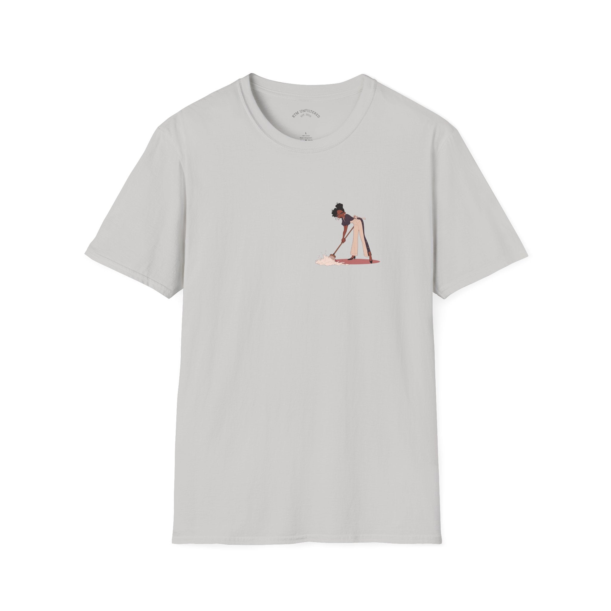 Copy of T-Shirt — Minimalist Woman Cleaning Illustration Tee