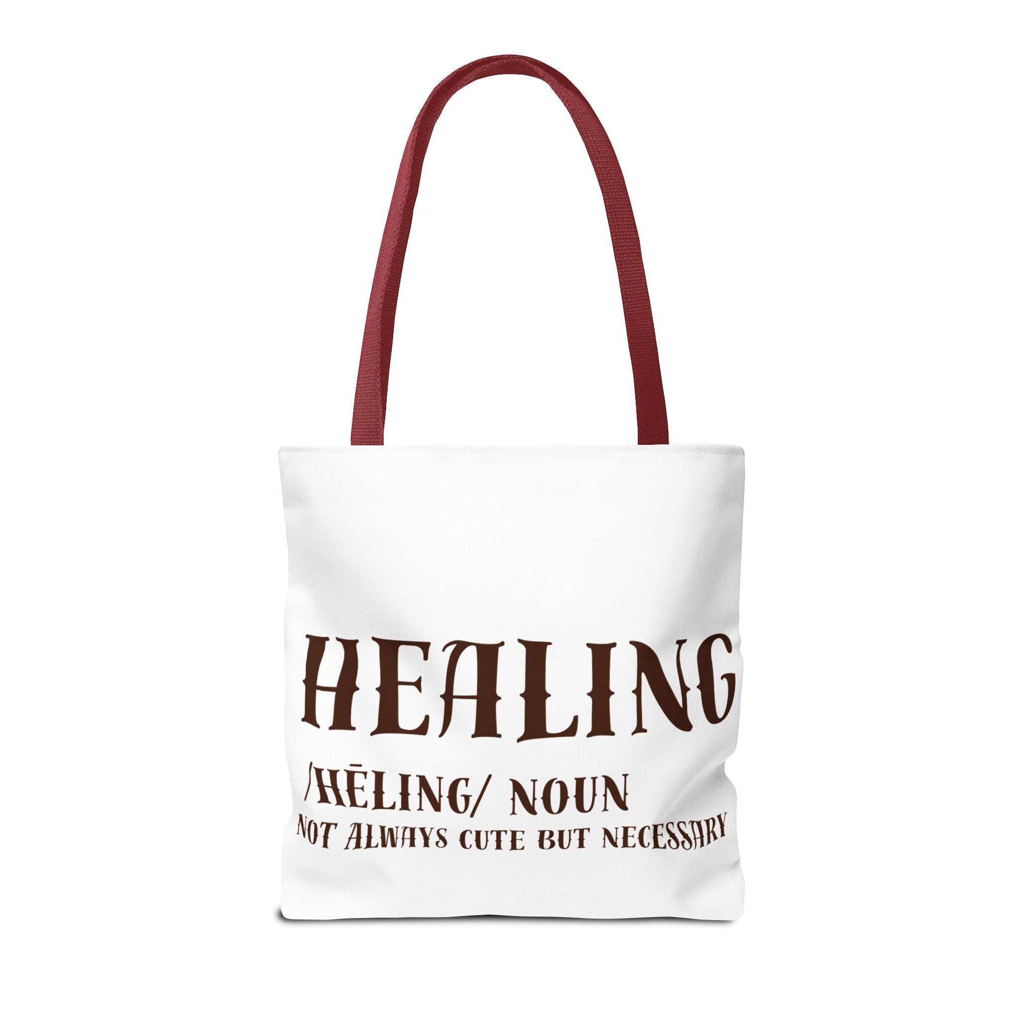Healing Tote Bag — 'Healing: Not Always Cute But Necessary' Illustration Tote