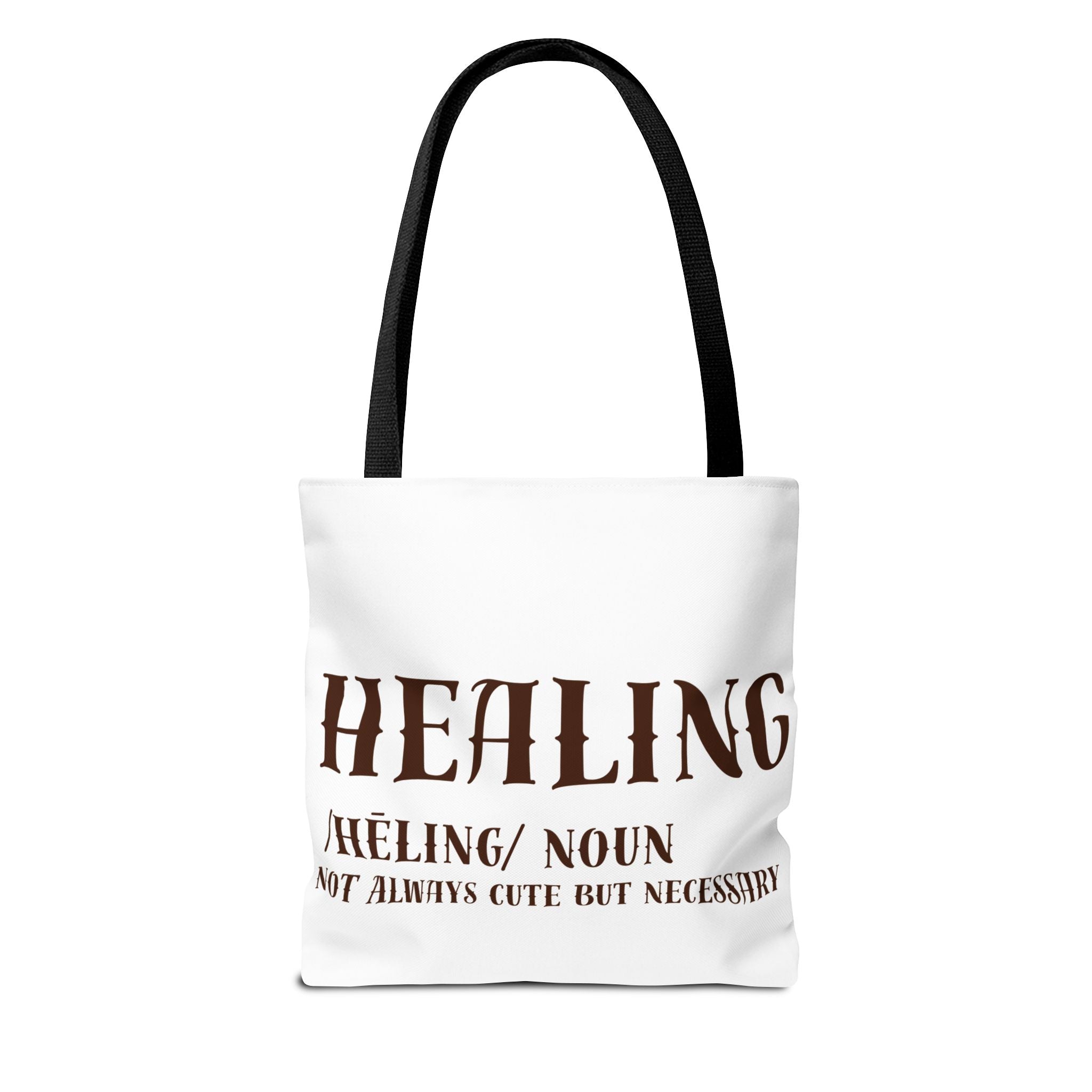 Healing Tote Bag — 'Healing: Not Always Cute But Necessary' Illustration Tote