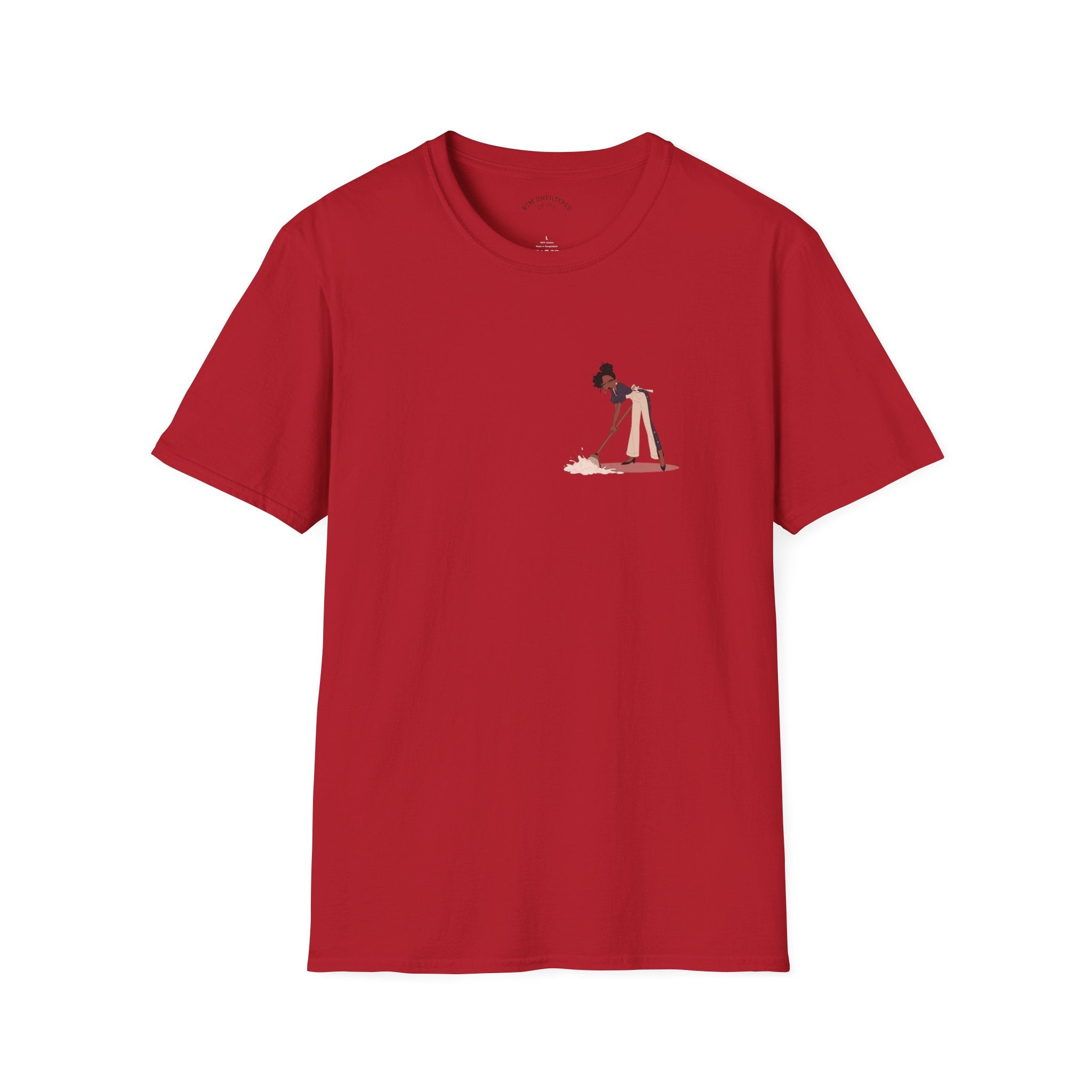 Copy of T-Shirt — Minimalist Woman Cleaning Illustration Tee