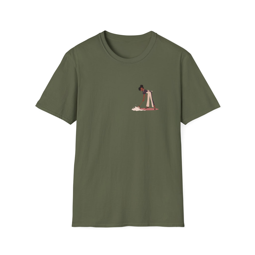 T-Shirt — Minimalist Woman Cleaning Illustration Tee