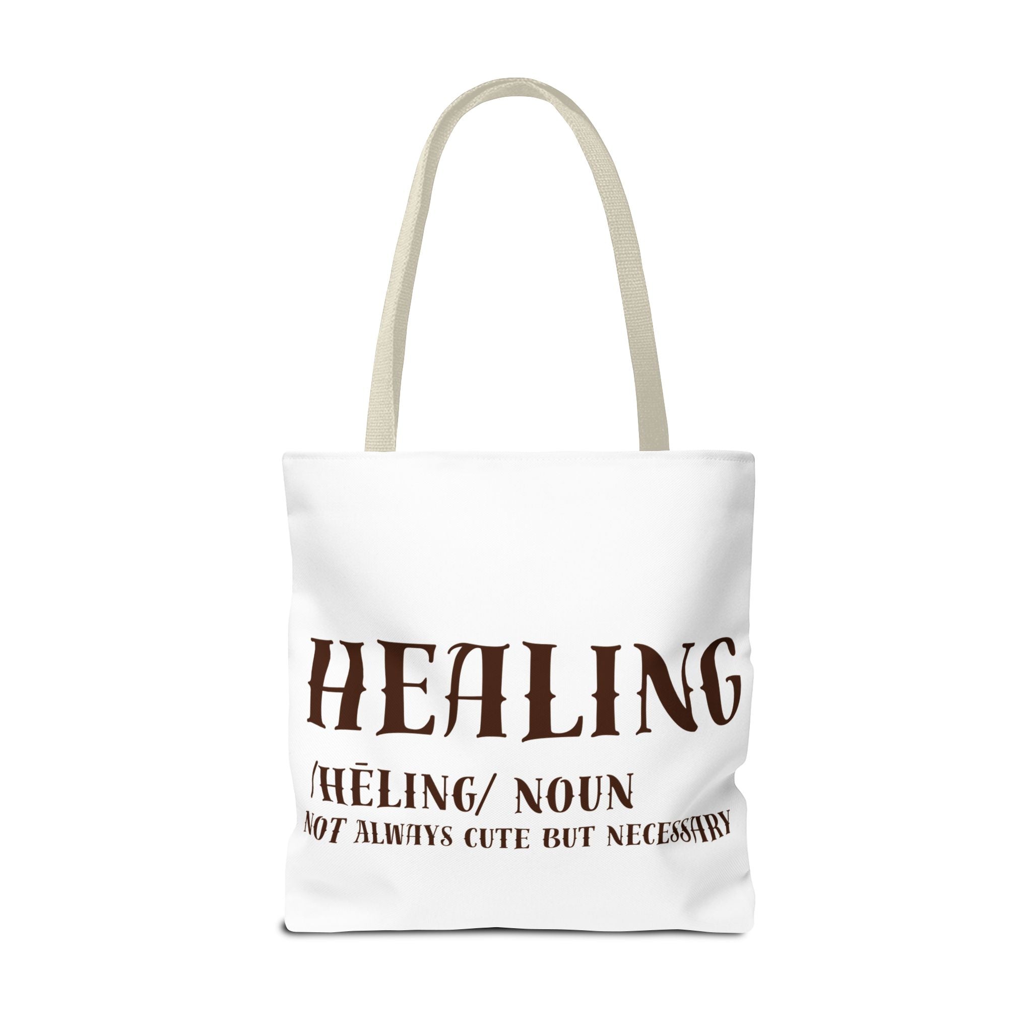 Healing Tote Bag — 'Healing: Not Always Cute But Necessary' Illustration Tote