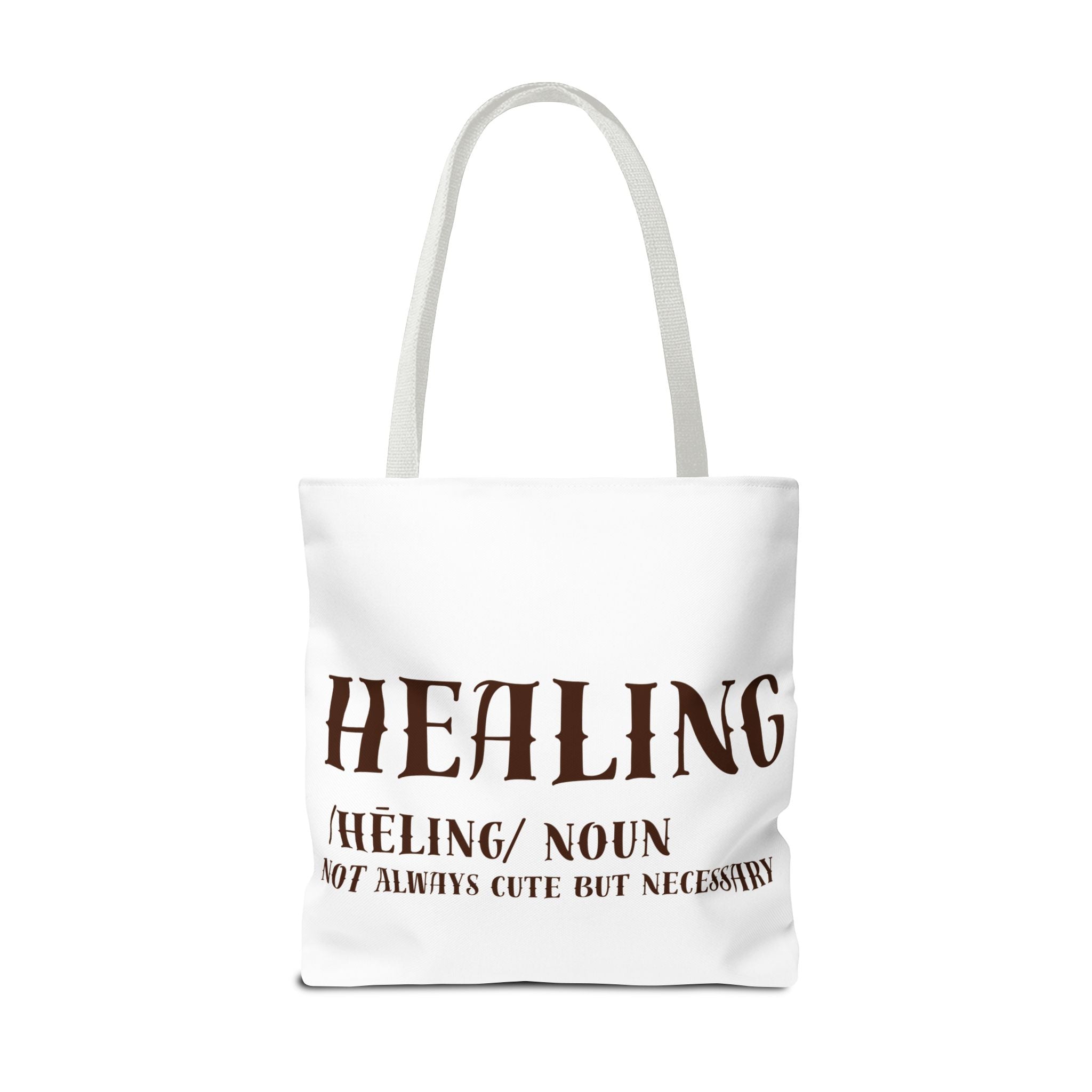 Healing Tote Bag — 'Healing: Not Always Cute But Necessary' Illustration Tote
