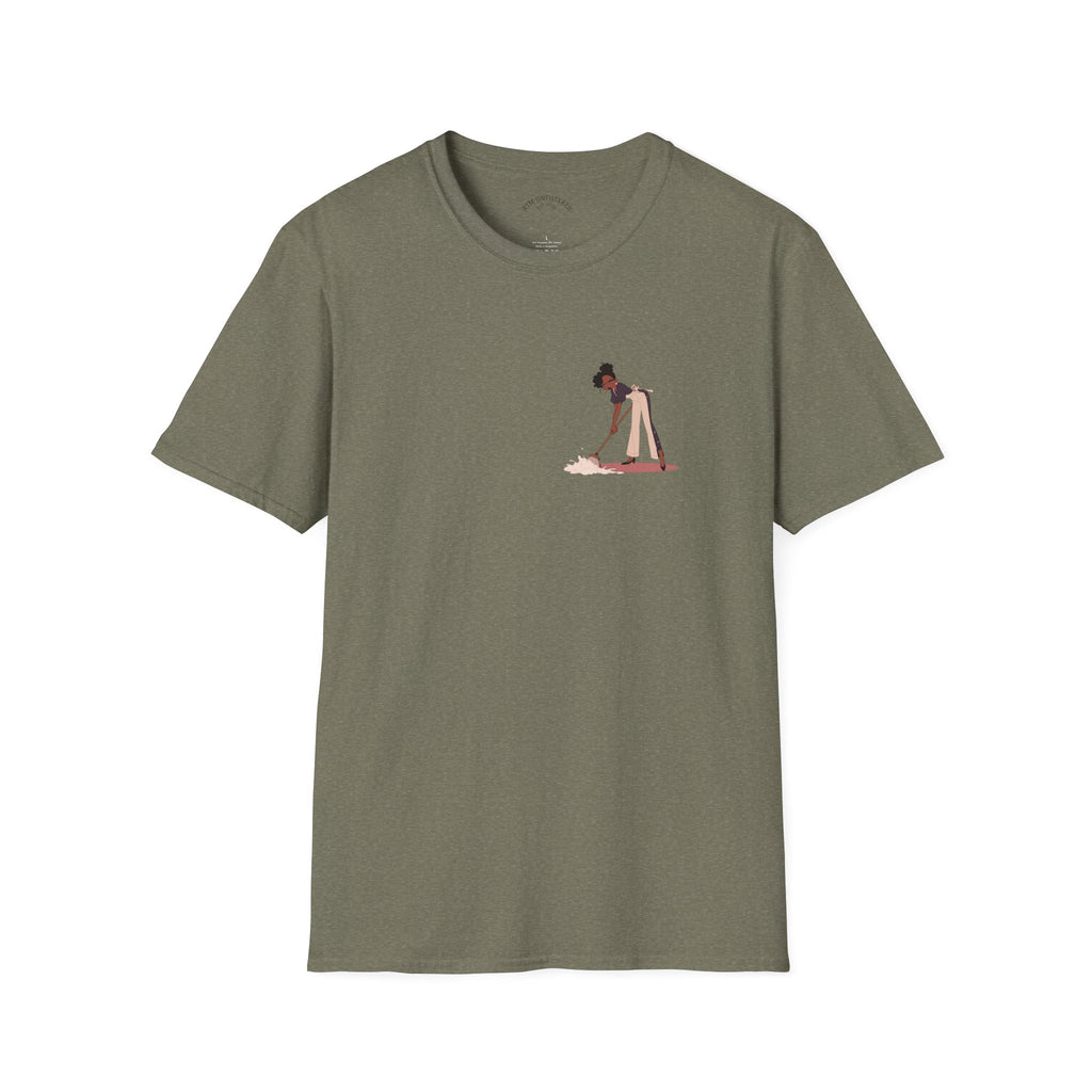 Copy of T-Shirt — Minimalist Woman Cleaning Illustration Tee