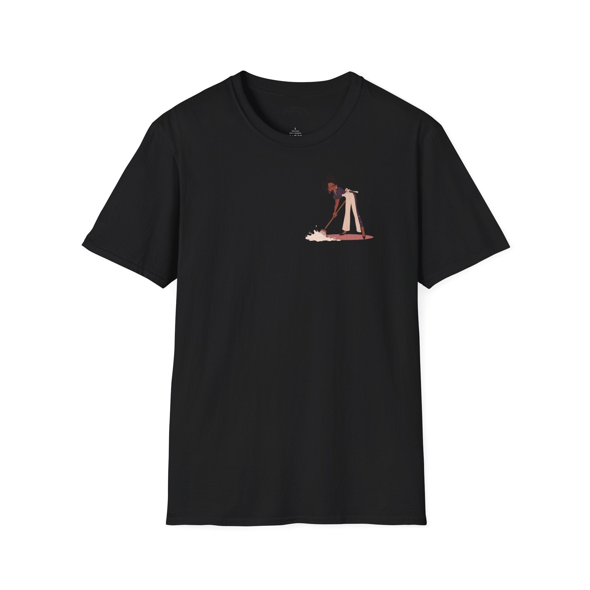 T-Shirt — Minimalist Woman Cleaning Illustration Tee