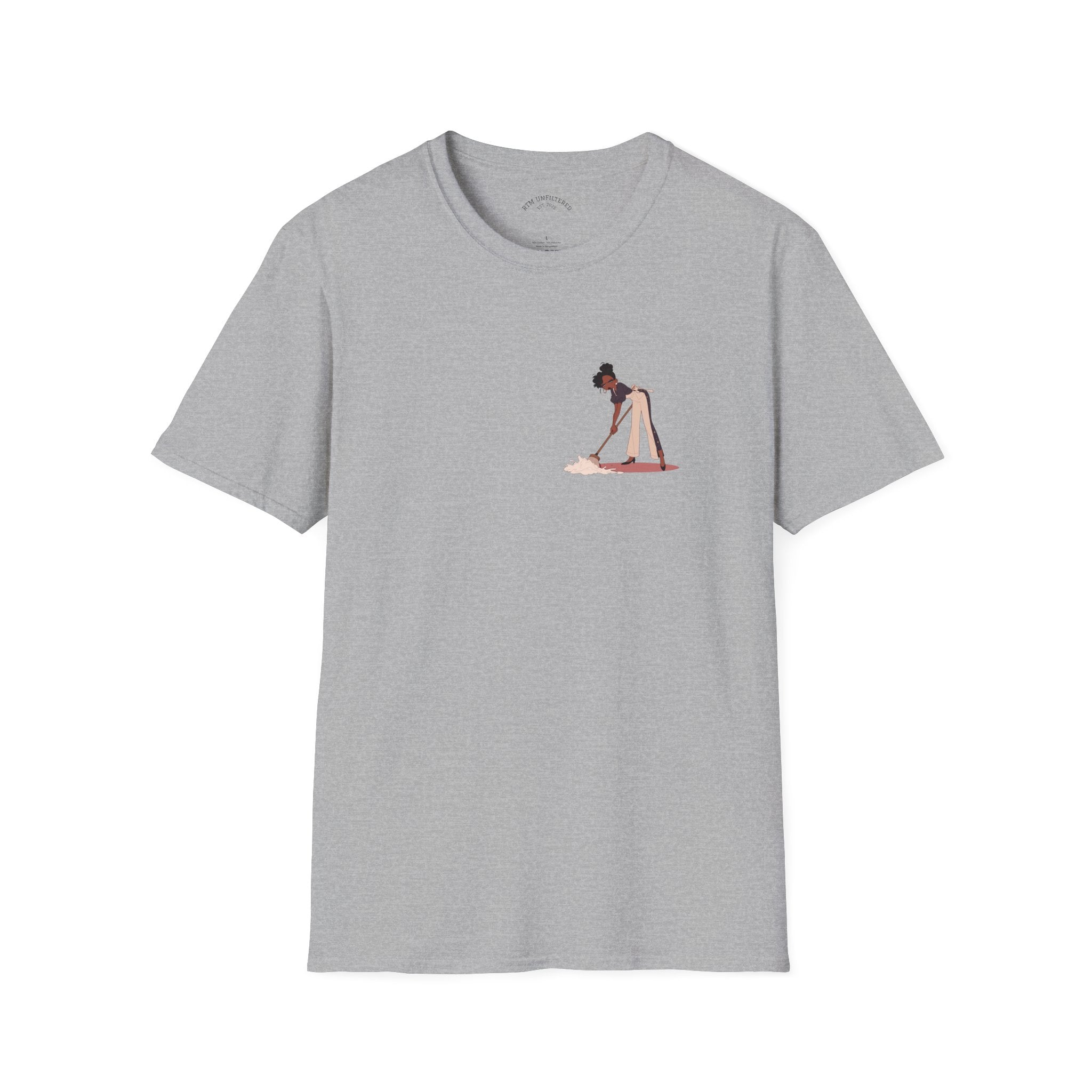Copy of T-Shirt — Minimalist Woman Cleaning Illustration Tee