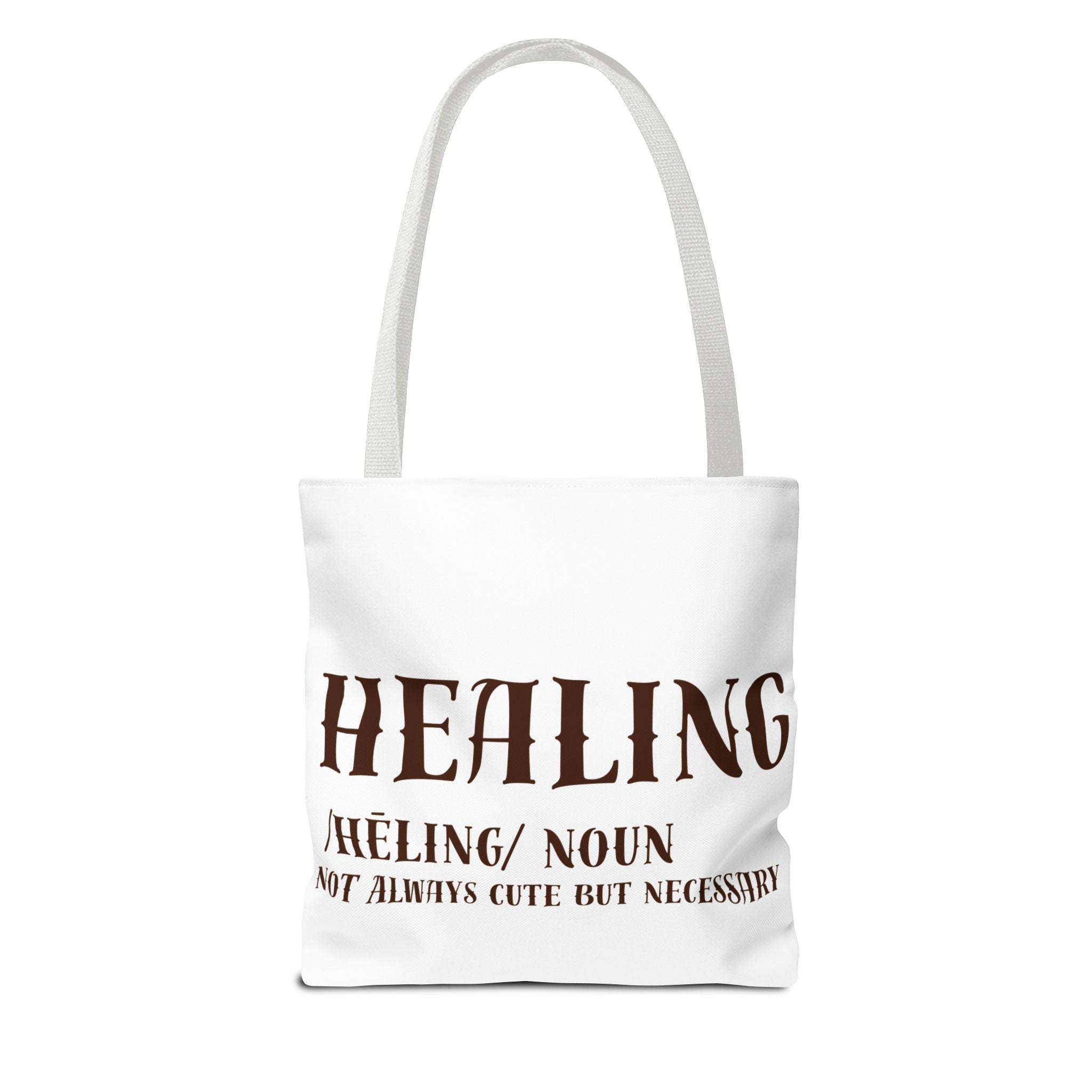 Healing Tote Bag — 'Healing: Not Always Cute But Necessary' Illustration Tote