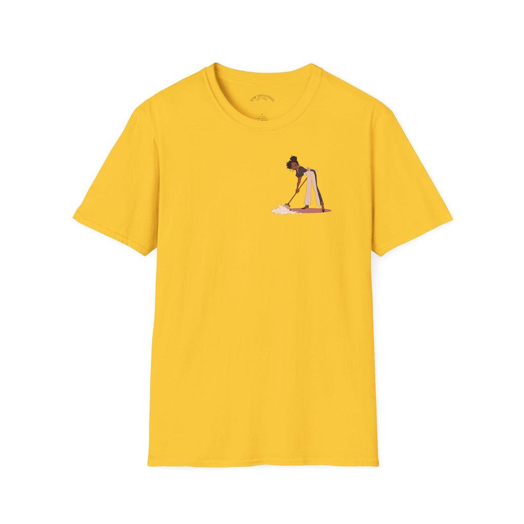 T-Shirt — Minimalist Woman Cleaning Illustration Tee