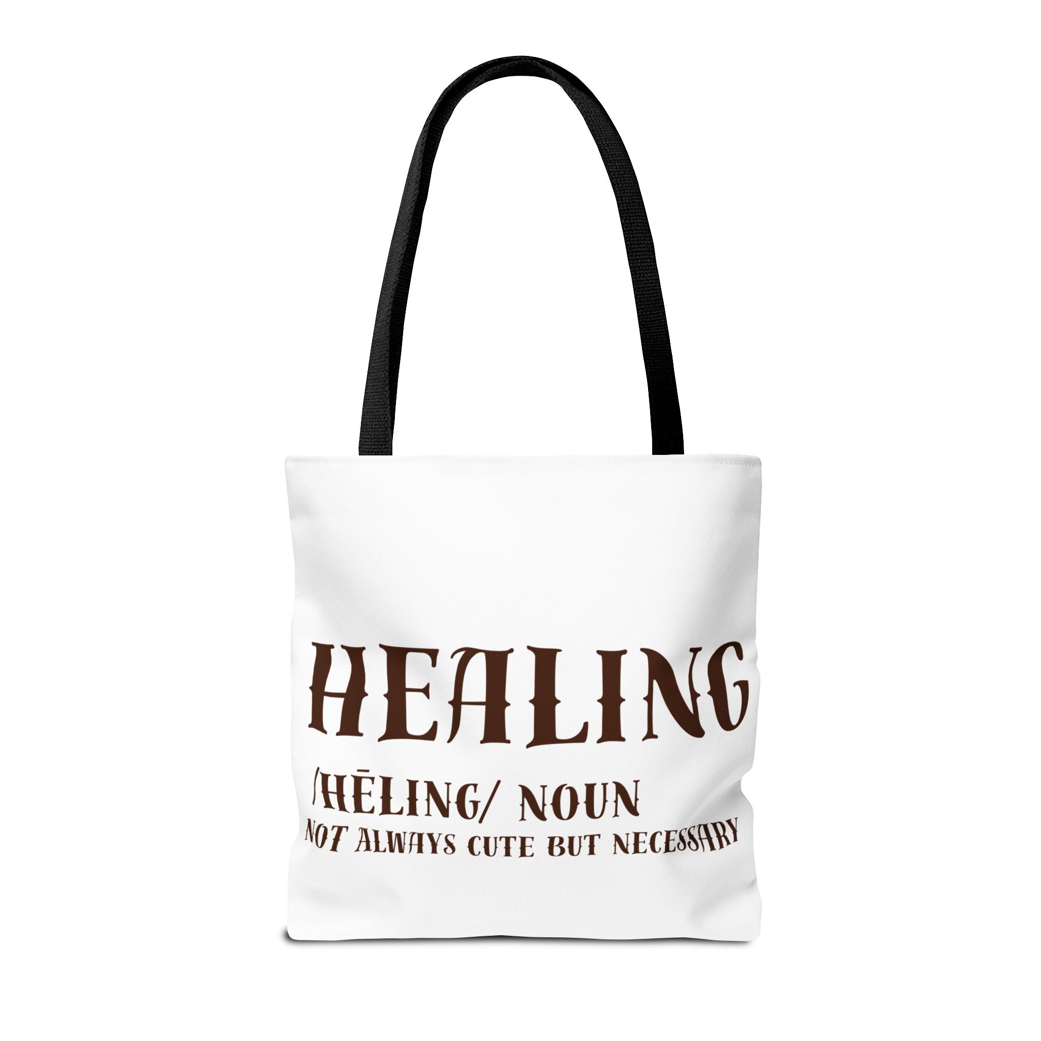 Healing Tote Bag — 'Healing: Not Always Cute But Necessary' Illustration Tote