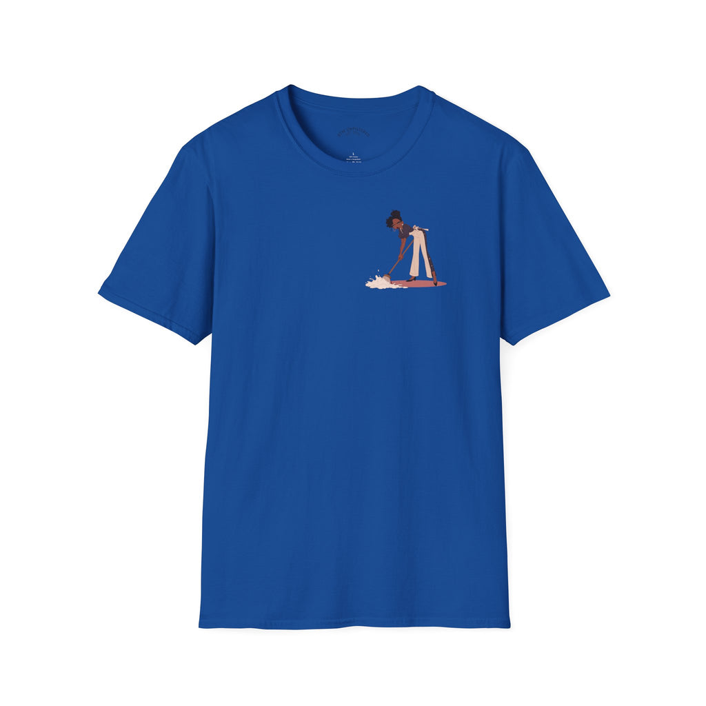 T-Shirt — Minimalist Woman Cleaning Illustration Tee