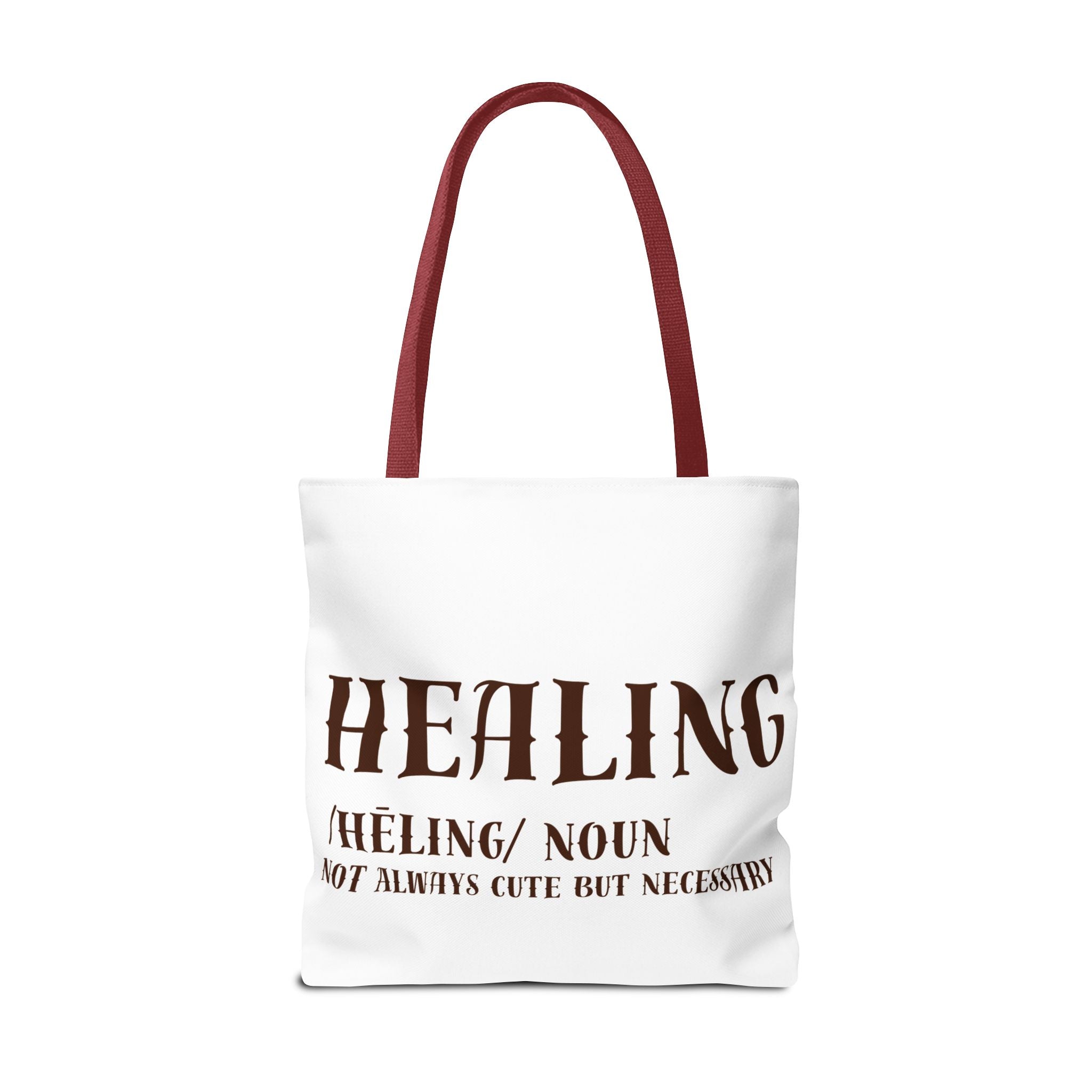 Healing Tote Bag — 'Healing: Not Always Cute But Necessary' Illustration Tote