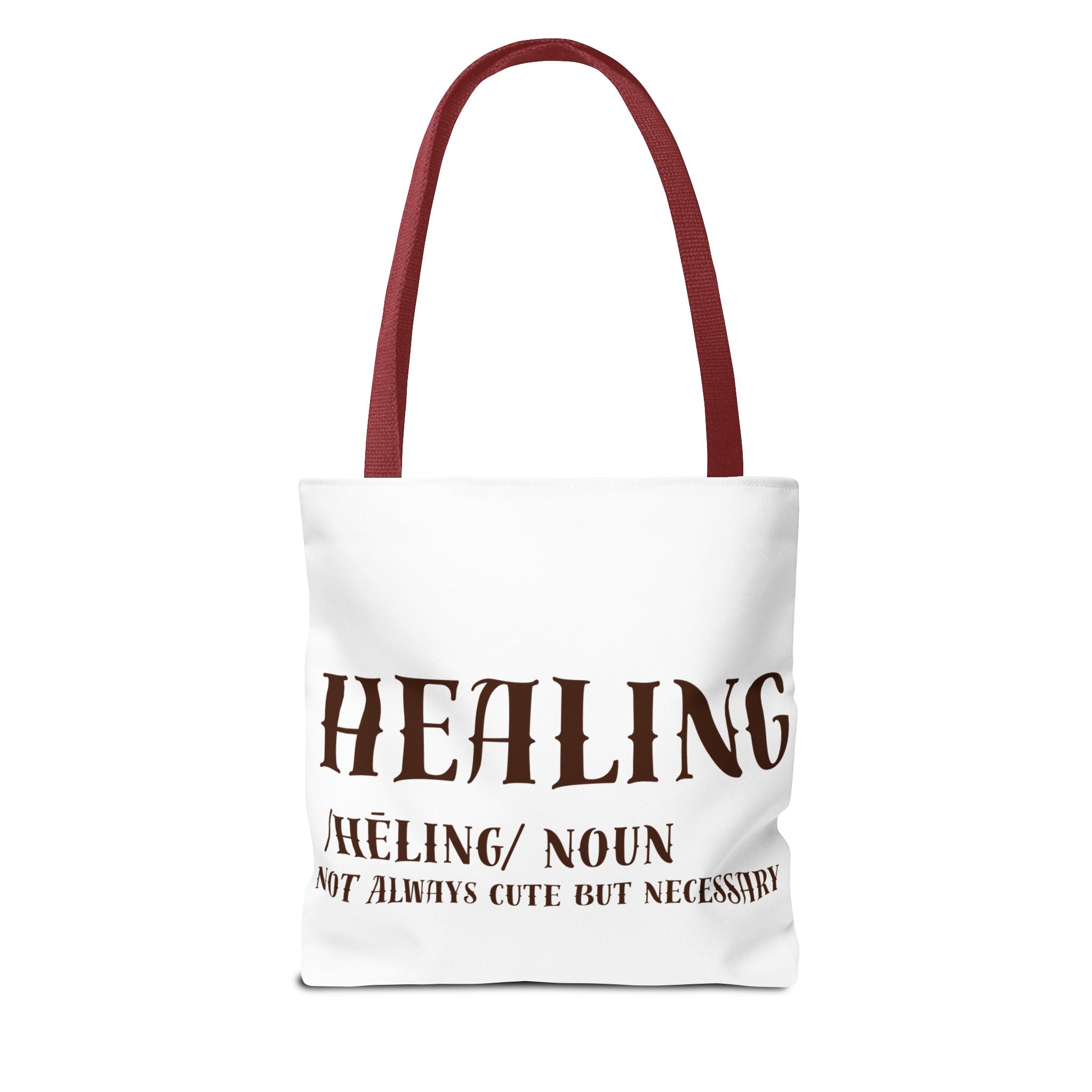 Healing Tote Bag — 'Healing: Not Always Cute But Necessary' Illustration Tote