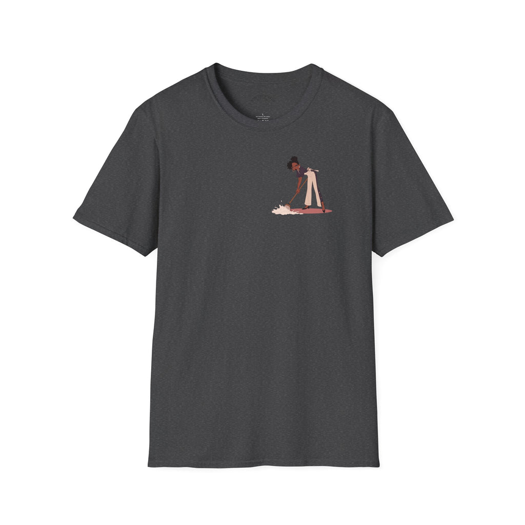 T-Shirt — Minimalist Woman Cleaning Illustration Tee