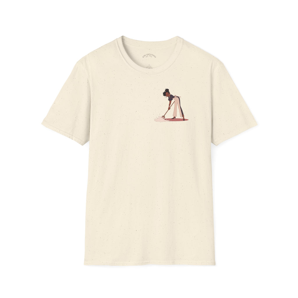 T-Shirt — Minimalist Woman Cleaning Illustration Tee