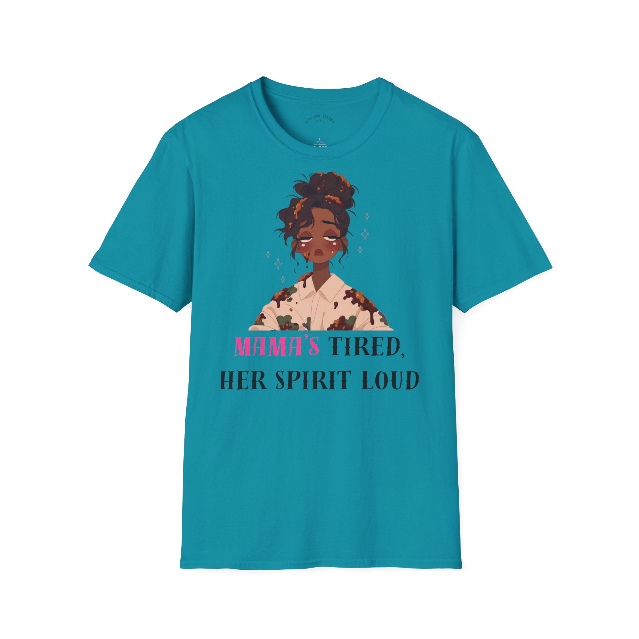 T-Shirt — Woman’s Tired, Her Spirit Loud Graphic Tee