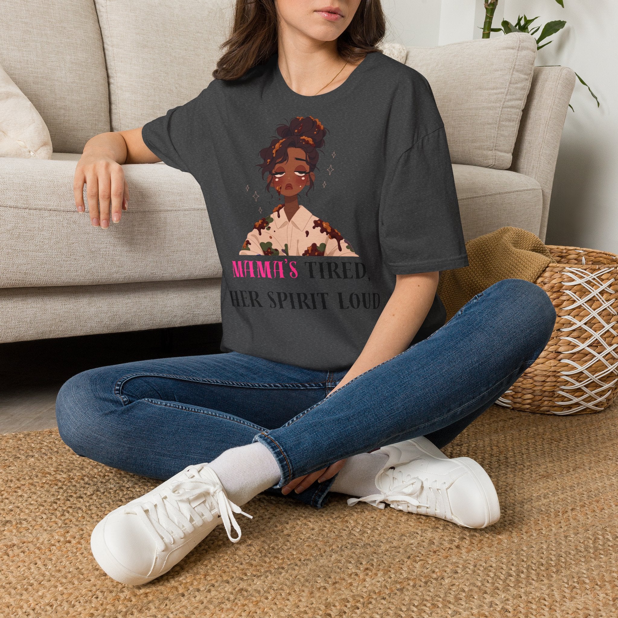 T-Shirt — Woman’s Tired, Her Spirit Loud Graphic Tee