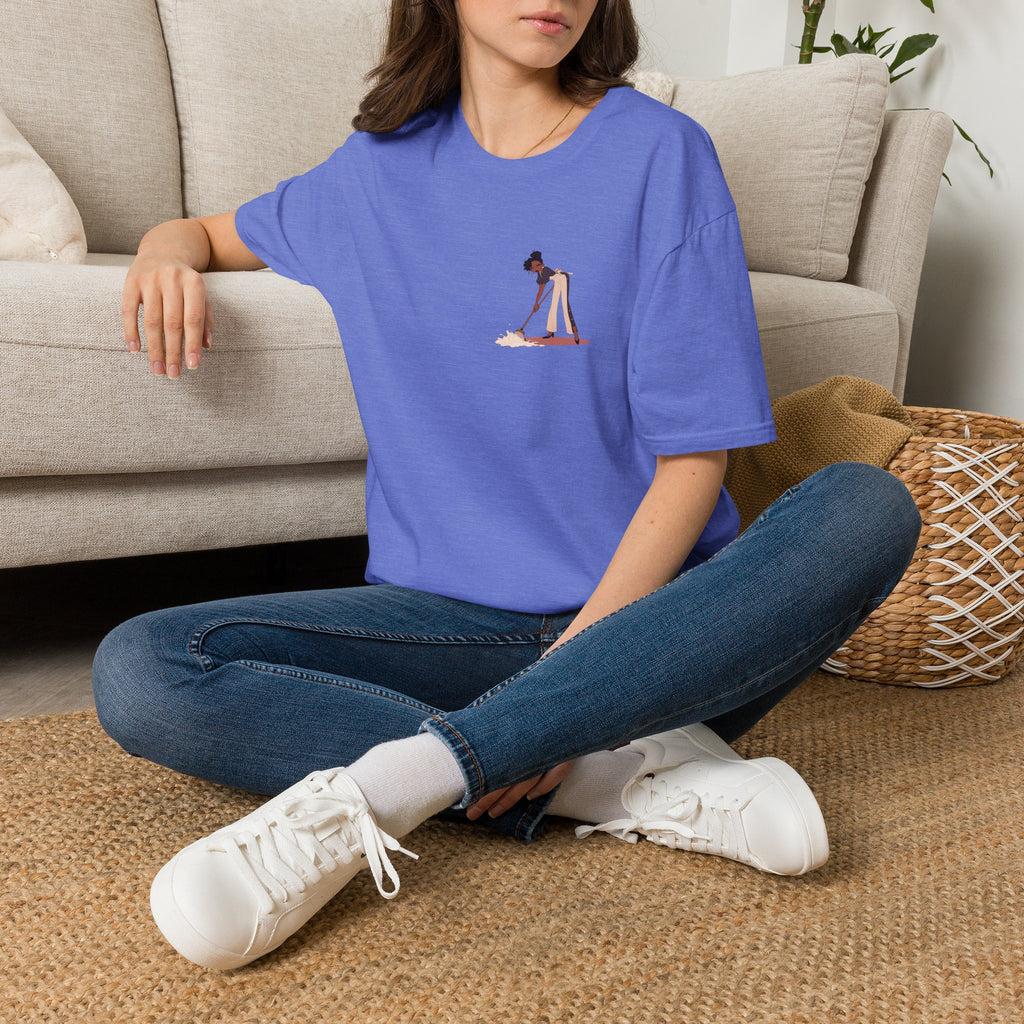Copy of T-Shirt — Minimalist Woman Cleaning Illustration Tee