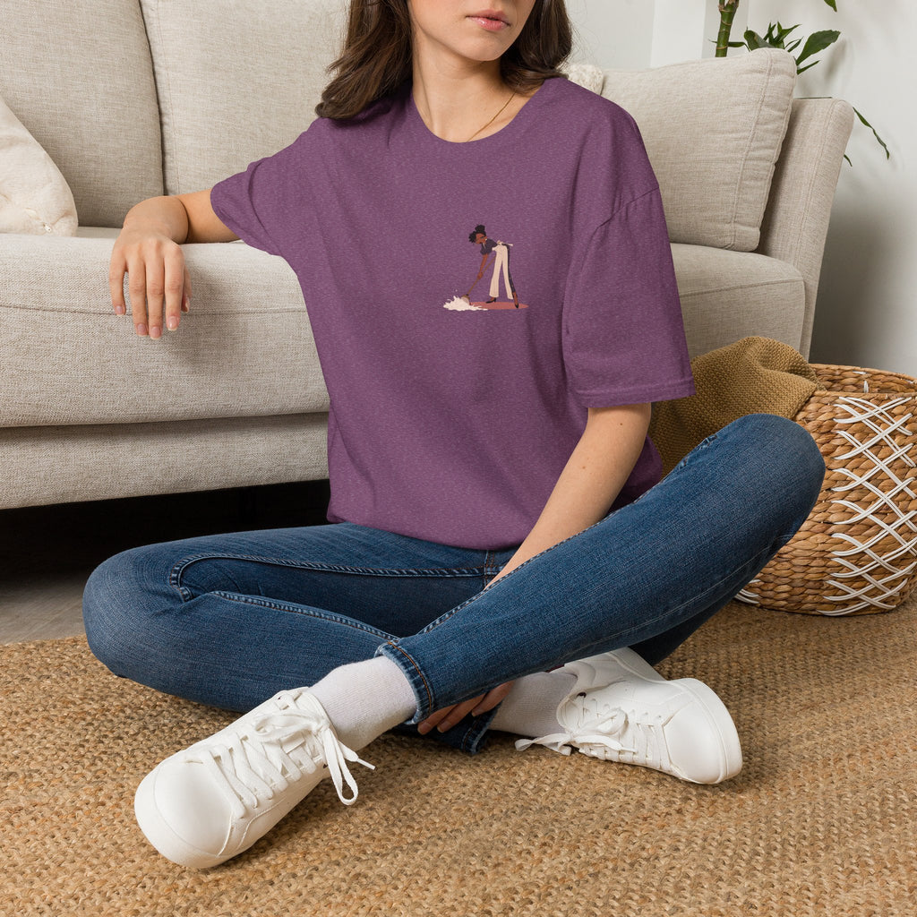 Copy of T-Shirt — Minimalist Woman Cleaning Illustration Tee