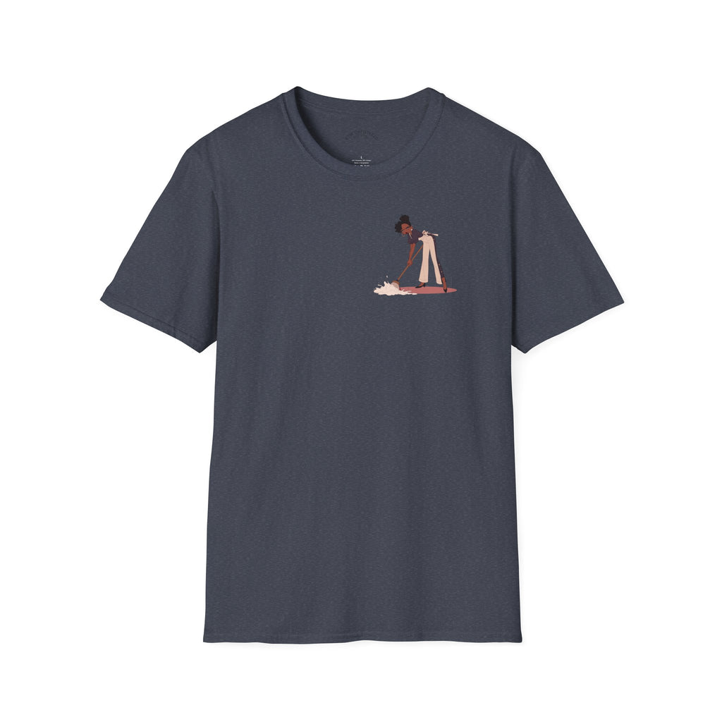 T-Shirt — Minimalist Woman Cleaning Illustration Tee